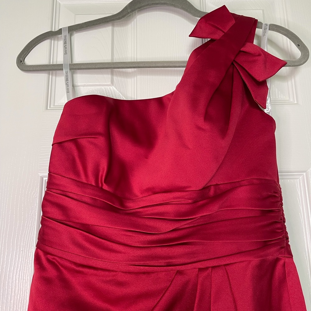 NWT - Davids Bridal Apple Satin Bridesmaids dress - Picture 2 of 5